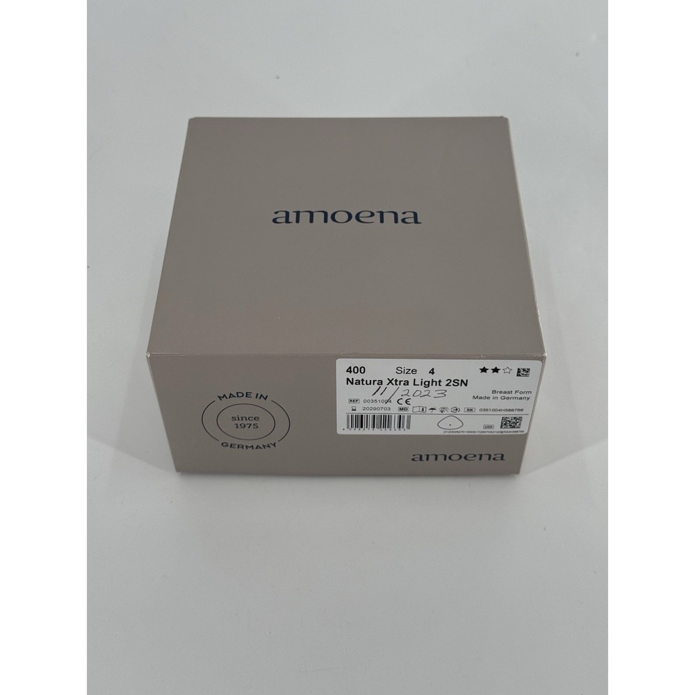 Amoena Women's Natura Xtra Light 2Sn Breast Form Size 4 Cosmetic Prosthesis